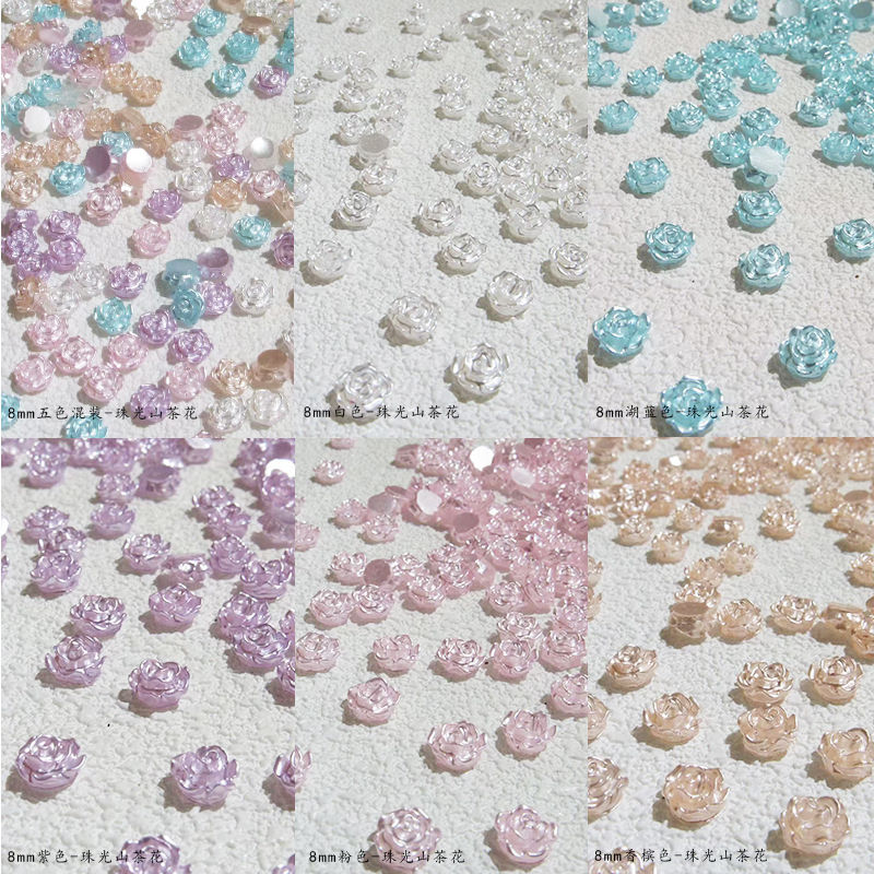 Nail Art Accessories Camellia Rose Flower 3D Iridescent Flowers New Trendy Accessories DIY Resin Nail Rhinestones Nail Art Accessories Camellia Rose Flower 3D Iridescent Flowers New Trendy Accessories DIY Resin Nail Rhinestones