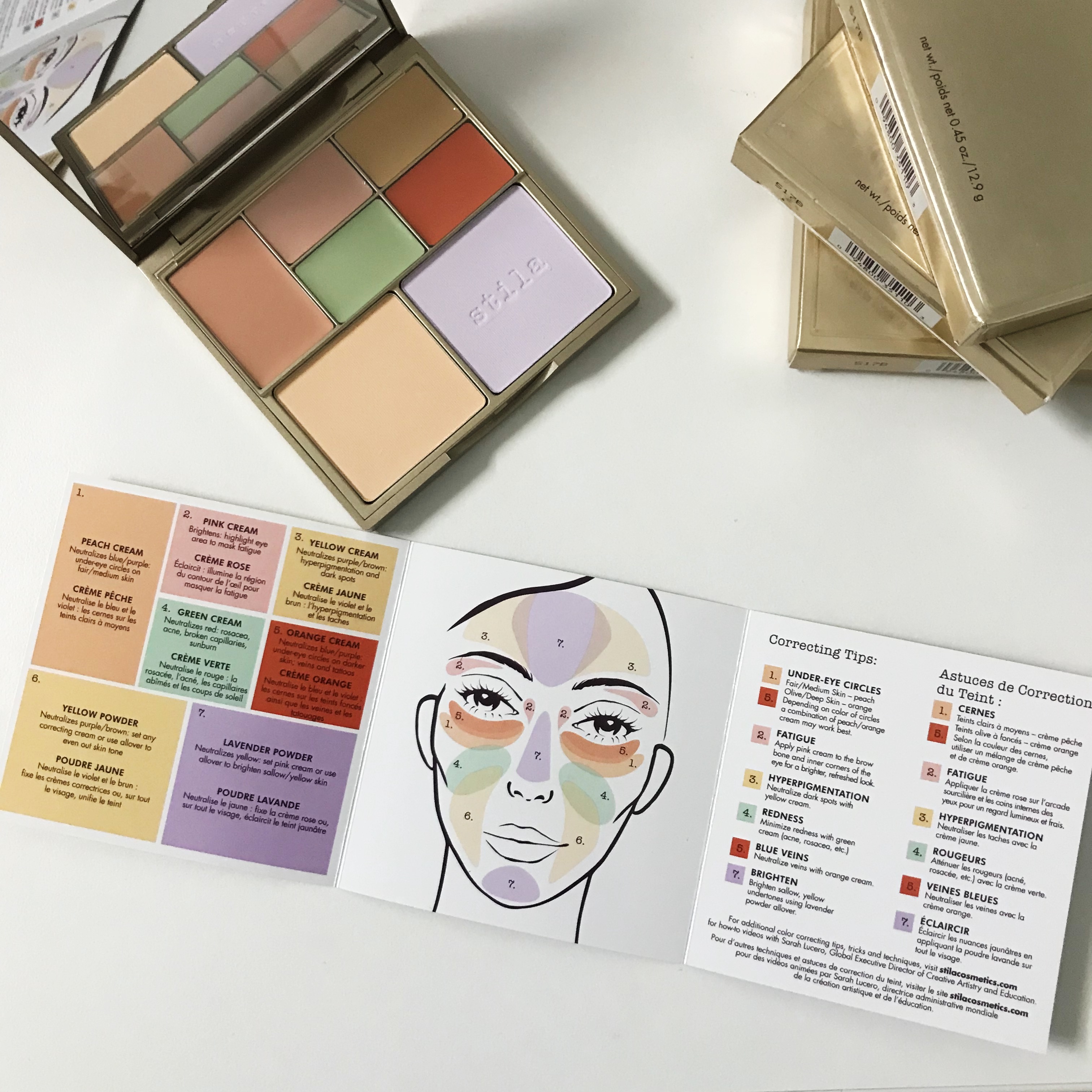 Stila thơ Dina 7 màu đa chức năng che khuyết điểm khả năng sửa chữa nổi bật làm sáng các vết mụn trứng cá đốm quầng thâm kem che khuyết điểm maybelline