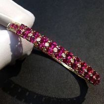 5 1 carat unburned pigeon blood ruby bracelet 18k gold inlaid with diamonds Luxury atmosphere womens color treasure bracelet