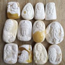 Xiaogui Beeswax Carved Beeswax Pendant Necklace White Wax Guanyin Maitreya Buddha Pixiu