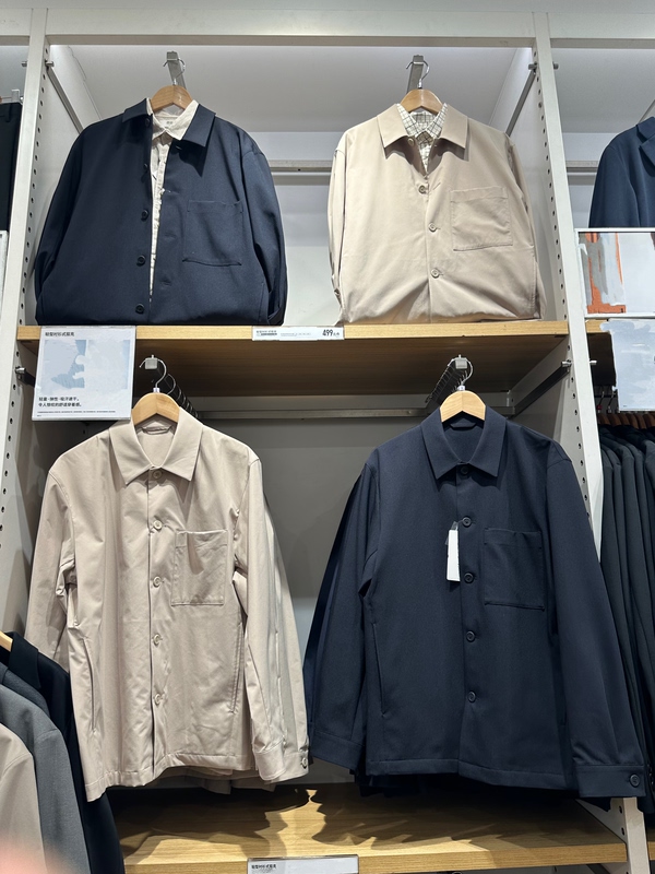 Shangyu U Brand! Men's Lightweight Shirt-Style Jacket with Airiness, Quick-Drying, Stretchy Casual Jacket Sy55700