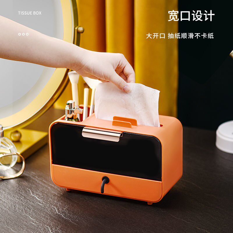 Tea table containing box light extravagant class tissues box toilet paper box table top containing box shelve with drawer living-room dining room