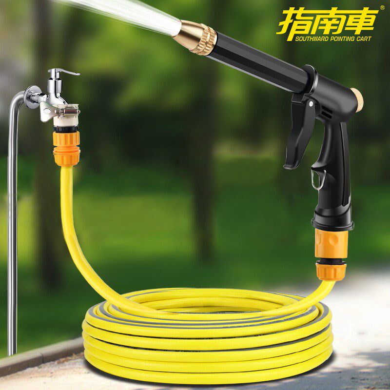 Home Pure Copper Booster Nozzle Guide Car Car Wash Water Gun High Pressure Snatcher Household Theorizer Telescopic Hose Hose Self-Come