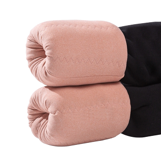 Women's silk cotton pants for winter outer wear plus velvet and thickening