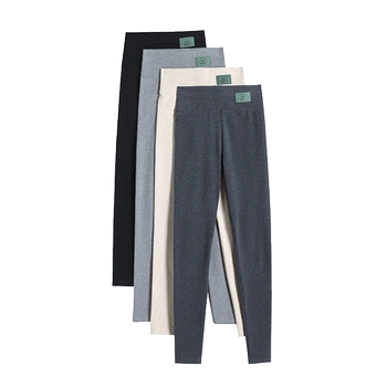 Leggings ແອວສູງຝ້າຍບໍລິສຸດສໍາລັບພາກຮຽນ spring ແລະດູໃບໄມ້ລົ່ນຂອງແມ່ຍິງບາງສ່ວນນອກ
