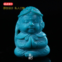 (Fruit Stone produced) Natural high porcelain ore without optimization turquoise round bead hand string customization is not refundable