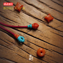 (Fruit stone) Shiyan natural high porcelain ore turquoise Sugong micro-carving disciples beads series