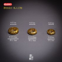 (Fruit stone) No elephant tapping ring 24k gold pure hand-made for various single-lap branches