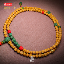 (Fruit stone designer) original ecological stone jade material 108 passion turquoise set supports custom processing