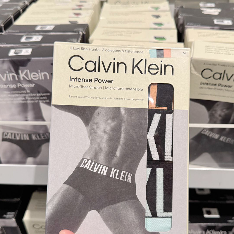 Ck Calvin Klein Usa Men's Elastic Signature Low-Rise Boxer Briefs 3-Pack Nb3611