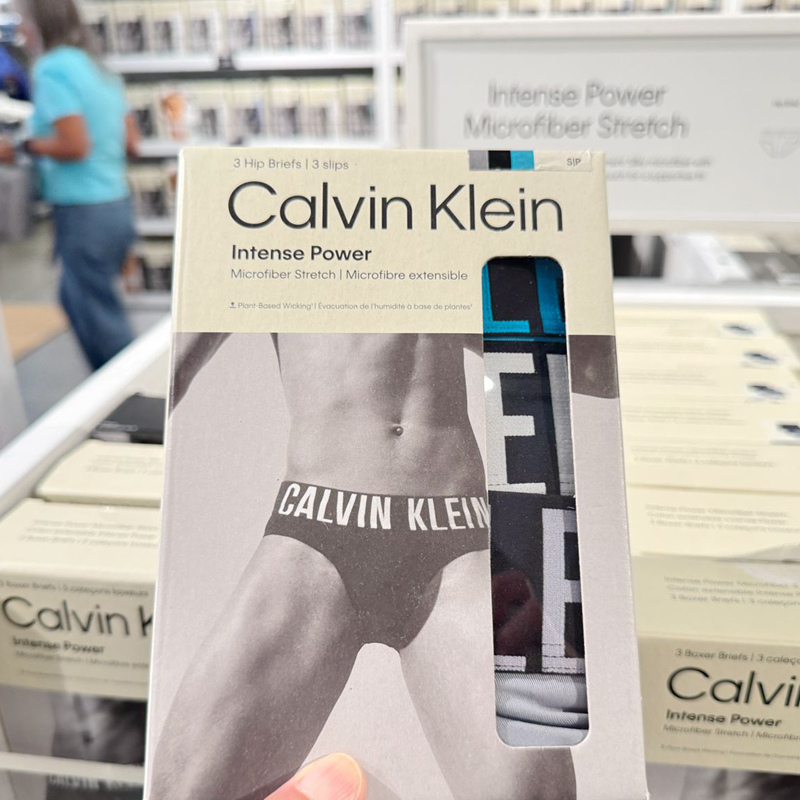 Ck Calvin Klein Usa Men's Elastic Signature Waistband Low-Rise Briefs 3-Pack Nb3610