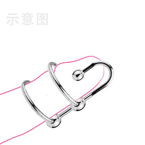 Mens outdoor wear horse stick urethral expansion metal double ring hook delayed locking sperm ring adult sex products