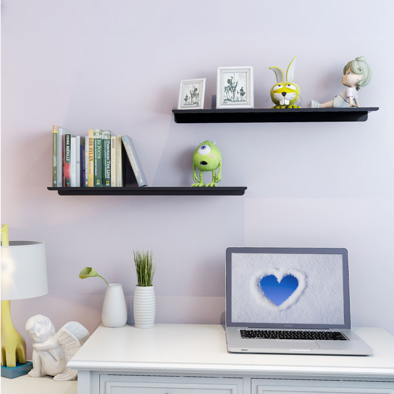 Wall partition upper wall fixed non-hole rack decoration waterproof TV background living room single-word partition