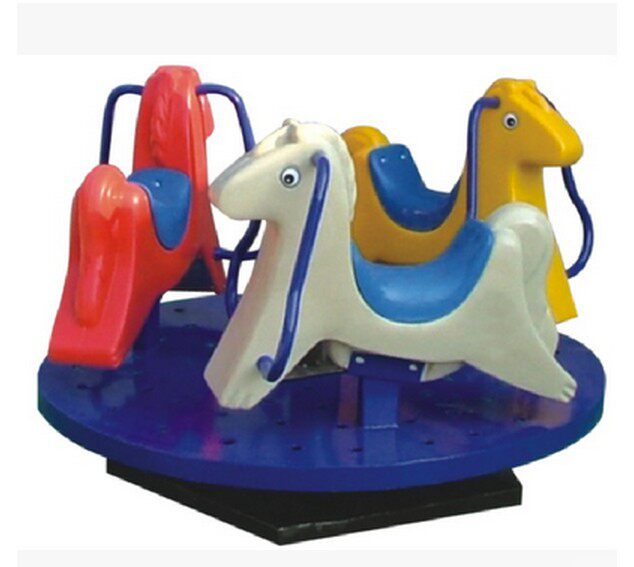 Kindergarten Small Horse Children Casual Trojan Outdoor Swivel Chair Plastic Toy Room Inside And Outside Playground Entertainment Equipment