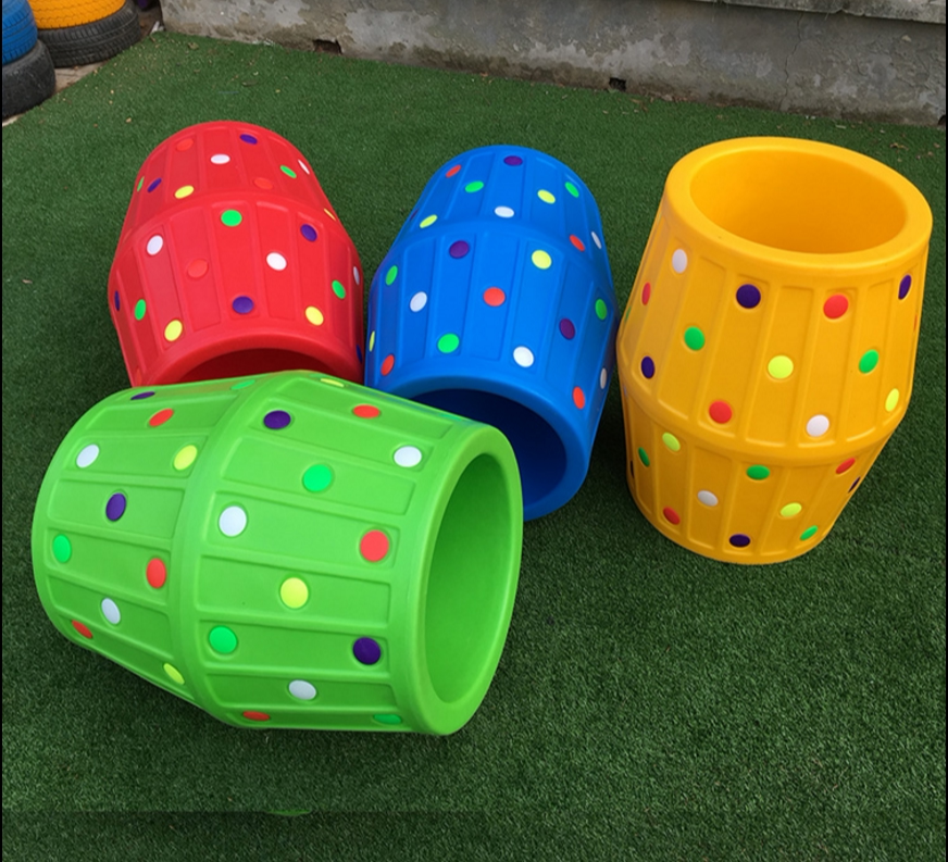 Children Toy Kindergarten System Sensation Equipment Color Drill Hole Plastic Large Roller Feel Integrated Training Equipment Big Roll Circle