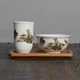 Sứ trắng sứ thơm cốc trà Cup Cup dài Show trà giữ ly đặt ngà voi - Trà sứ bình trà thủy tinh