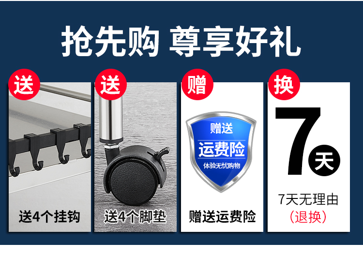 家用不锈钢厨房置物架落地式多层微波炉烤箱收纳架阳台储物架