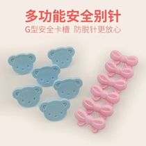 Stainless steel pins color plastic head safety baby saliva towel lock pin children baby bread head skimming pin