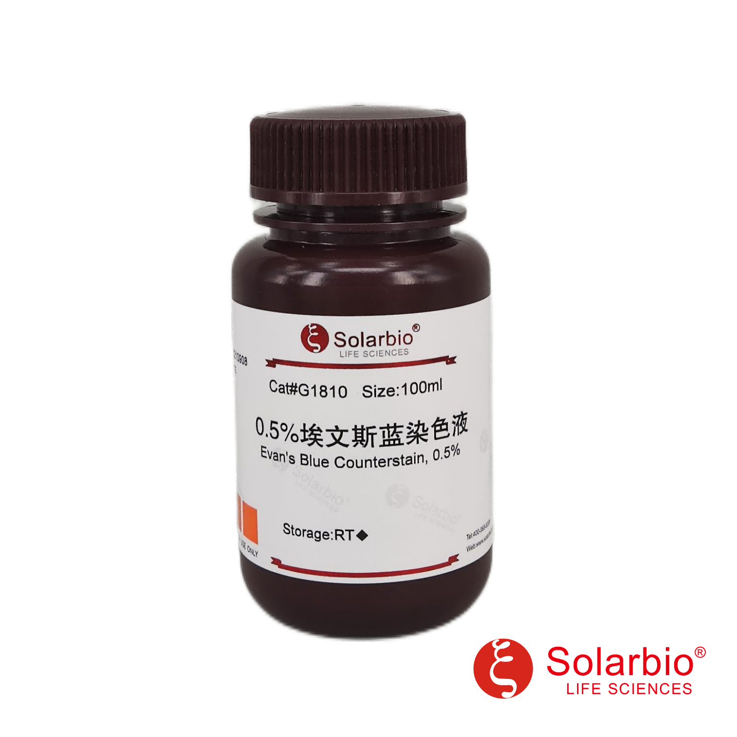 索莱宝伊文斯蓝染色液(0.5%)G1810-100ml