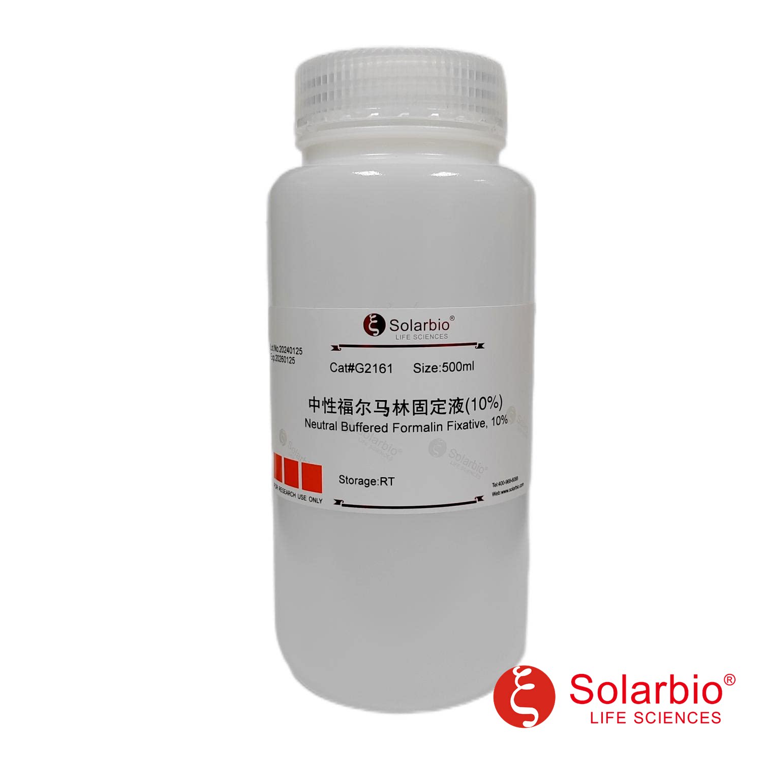 索莱宝中性福尔马林固定液(10%)G2161-500ml