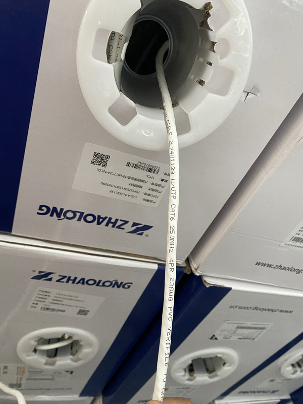 Zhejiang Zhaolong Category 6 Unshielded Network Cable, White 23Awg Indoor, One Box 305m