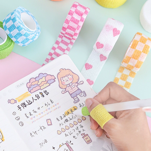 Защита пальцев для школьников для письма, эластичная повязка, милый крем для рук, обучающая лента