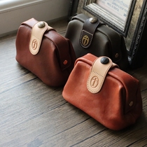 ITOHOUSE handmade MINI style gold bag text and play walnut bead string storage bag