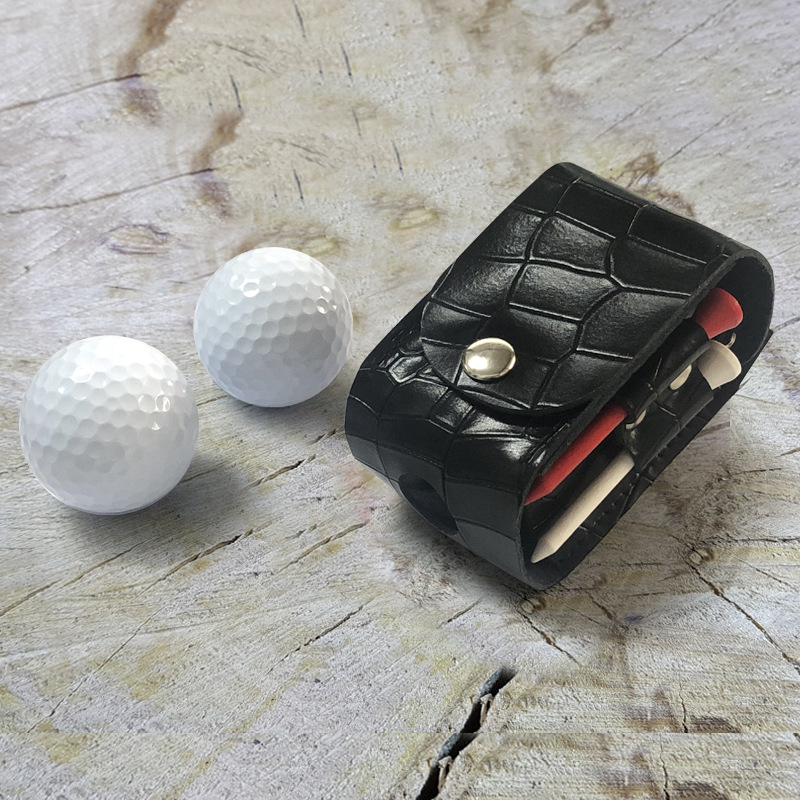 2021 Korean version new golf bag crocodile pattern leather golf bag with green fork GOLF pocket bag