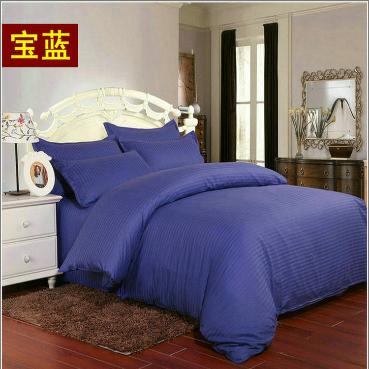 Bông bốn mảnh trắng ba mảnh quilt cover sheets giường 笠 kit bông vải khách sạn bộ đồ giường khách sạn