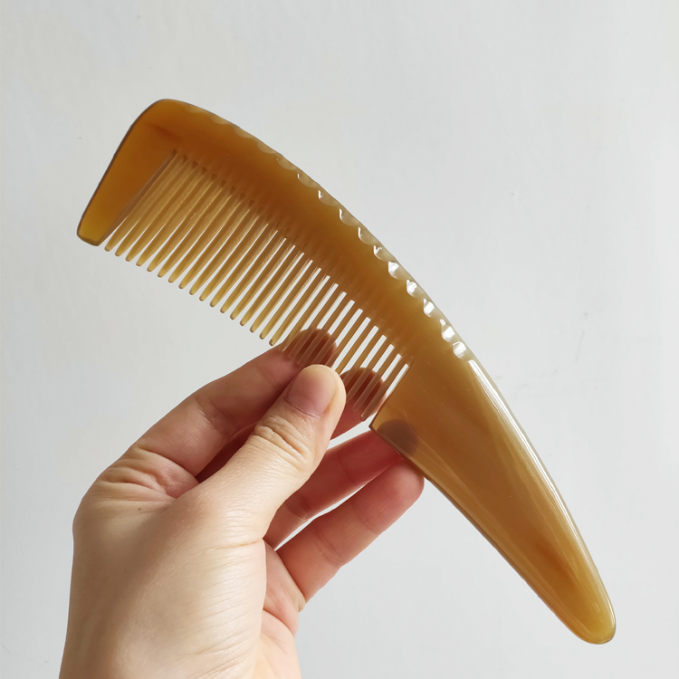 Can Lettering White Buffalo Horn Comb Natural Large Size Fine Teeth Straight Hair Comb Wedding Drescomb Straight Hair Comb