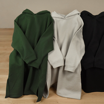 Two people produce LRCP) painting frost to find the old path) hooded fleece loose sweater dress special