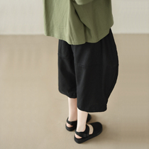 Two people produce LRCP) experience the existence of cotton linen wide leg pants Special