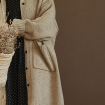 Produced by two people LRCP ) plain old - like the moon came out ) mixed color lapel lazy sweater cardigan