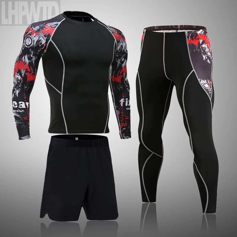 Men's SPORTS Suit Mma Rashgard Male Quick Drying Sportswear