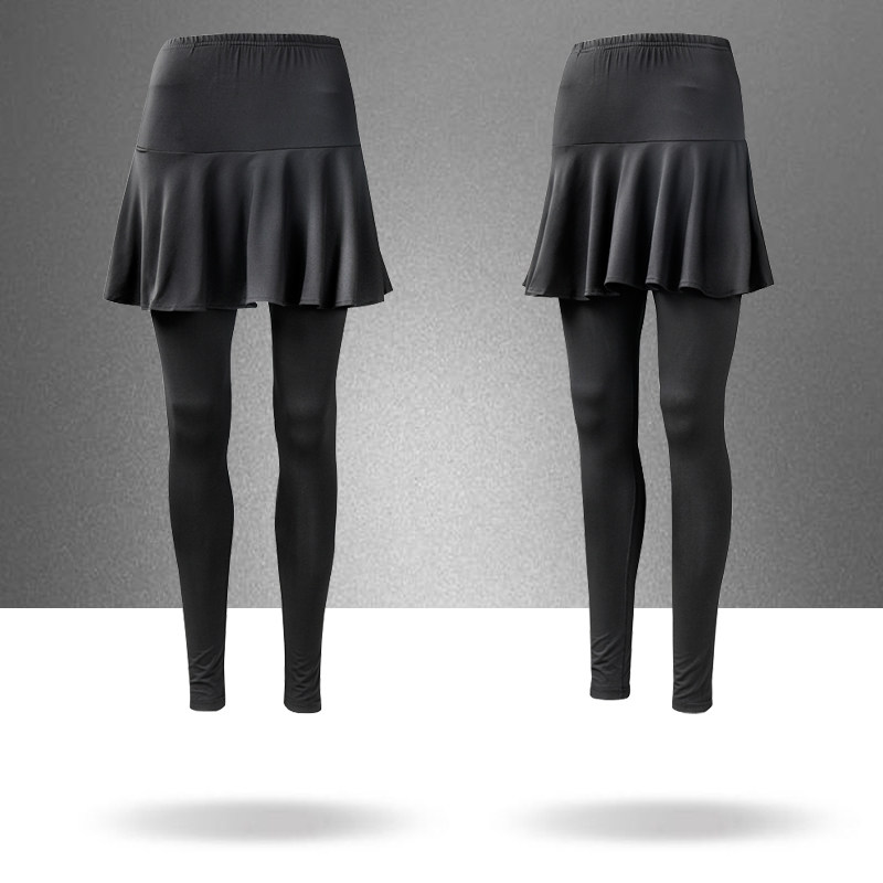 Autumn Winter New Badminton Dress Pants Display Slim Sport Long Pants Fake Two Sets Tennis Bodysuit Pants Speed Dry Women's Clothing-Taobao