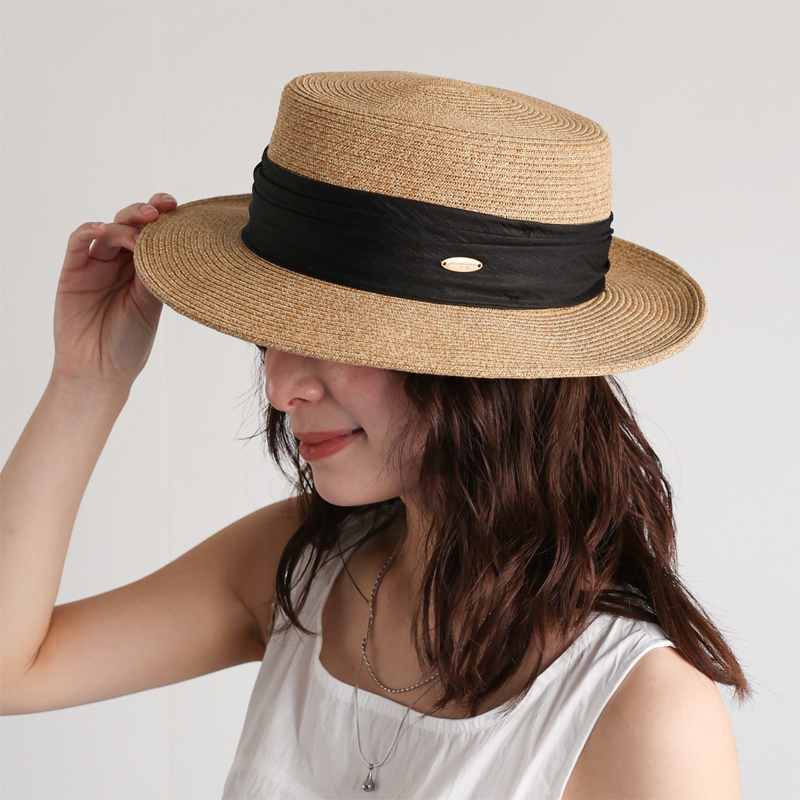 Summer French-Style British Retro Hat, Beach Hat, Sun Protection Straw Hat, Travel Vacation Sun Hat, Flat-Top Hat, Trendy