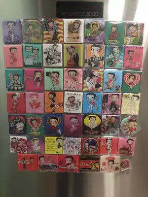 Export foreign trade oversized magnetic Betty BettyBoop refrigerator sticker circle map private message