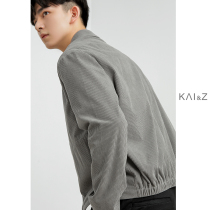 Kai Chuan mens autumn jacket 2021 New loose trend lapel casual corduroy jacket spring and autumn shirt