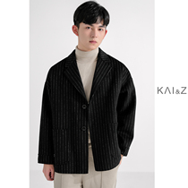 Short woolen coat mens 2020 winter new loose trend casual suit collar woolen woolen winter coat