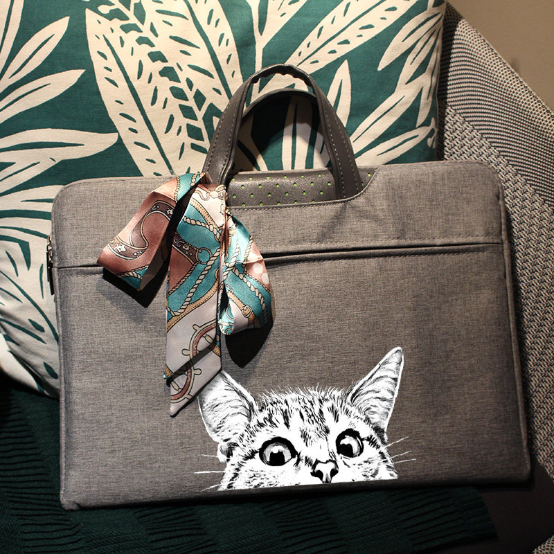 Laptop bag literary small fresh waterproof briefcase 14 inch 13 3 inch 15 6 Huawei Lenovo female