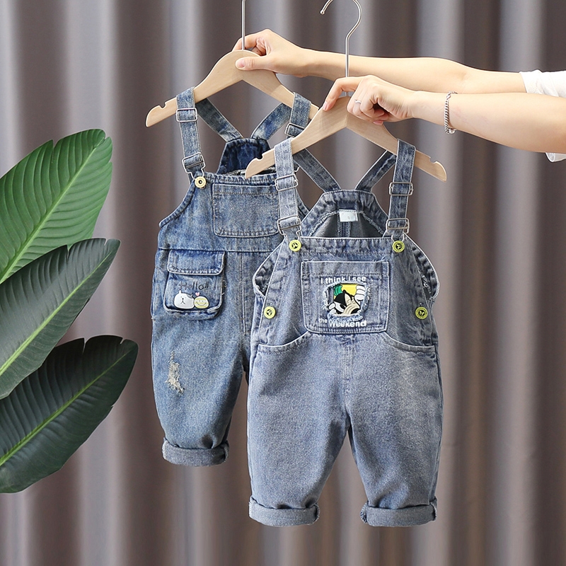Boys' baby jeans spring and autumn 1-3 years old children's Korean version of the handsome baby bag pants 2 infants and young children wear trousers tide