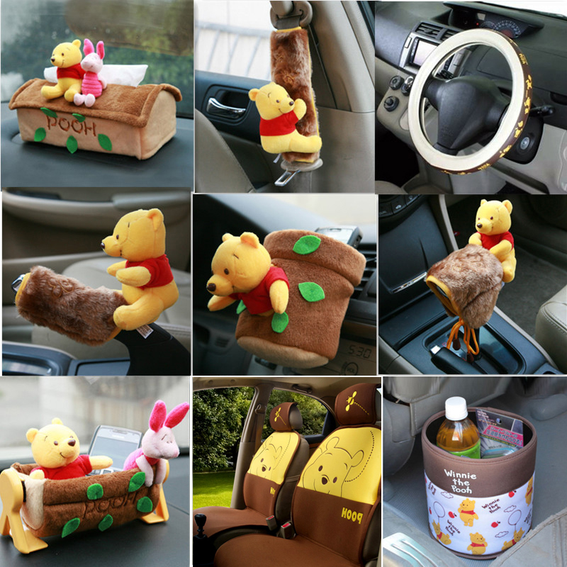 Napolex Winnie The Pooh Car Supplies Interior Decoration Set