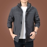 Мужская демисезонная куртка, осенняя толстовка с капюшоном для отдыха, для мужчины среднего возраста