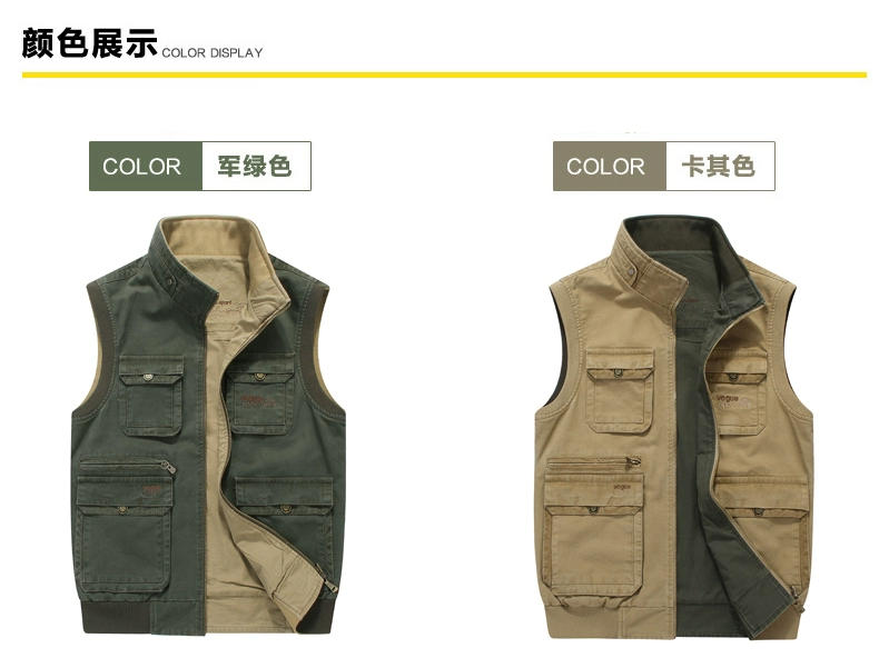 Cotton mùa hè vest nam mùa xuân và mùa thu nhiều túi chụp ảnh vest vai câu cá vest thể thao ngoài trời phần mỏng - Áo vest cotton áo 3 lỗ tập gym