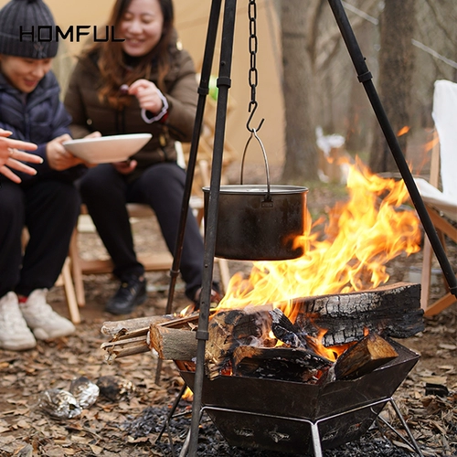 Дома HAOFENG Outdoor Camp Nearlansale Stele Barbecue Marbecue Pursage Hexagon Складная башня складывающаяся переносная коры
