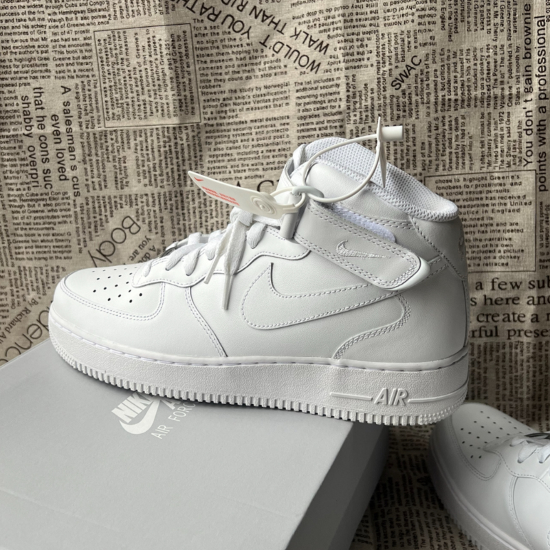 Nike Air Force One Men's Breathable Leather Sneakers Winter Clearance Area
