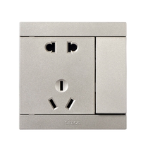 Simon two-pole plus two-pole grounded socket plus single-pole switch champagne (S2744-1086)