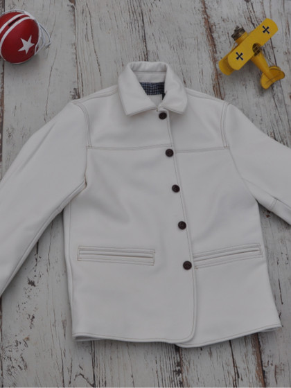 实力工厂强展现！后腰带中版司闸员头层荔枝纹牛皮男修身真皮皮衣