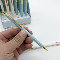 Morning light stationery press full needle tube gel pen W1111 metal slender 0 5 black fountain pen small fresh for students