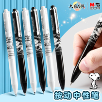 Morning light speed dry neutral pen 0 5 black H2615 Snoopy limit press student cartoon pen black and white